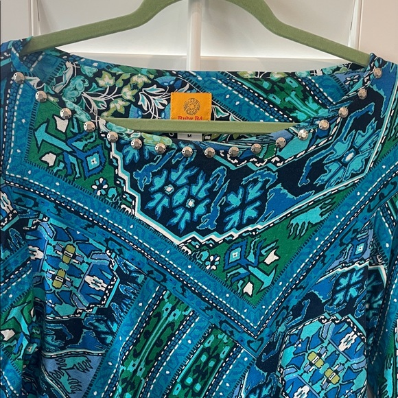 Ruby Rd. Multicolor Geometric Women's Blouse - Picture 2 of 5